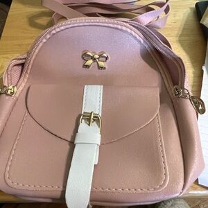 Pink Bow Accent Crossbody Purse NWOT